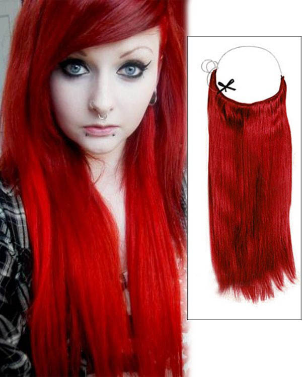 hair pieces red